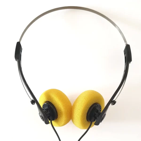 Casque Walkman vintage années 80 / 90 - neuf - Coussinets jaunes – Image 3