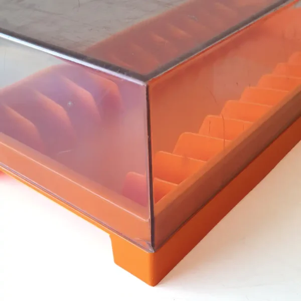 Rangement cassette audio vintage orange – Image 8