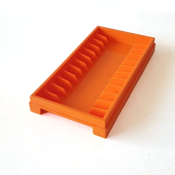 Rangement cassette audio vintage orange – Image 3