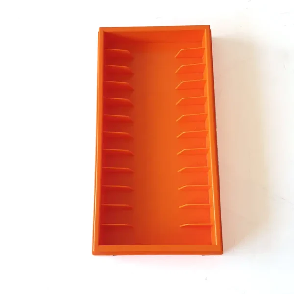 Rangement cassette audio vintage orange – Image 4