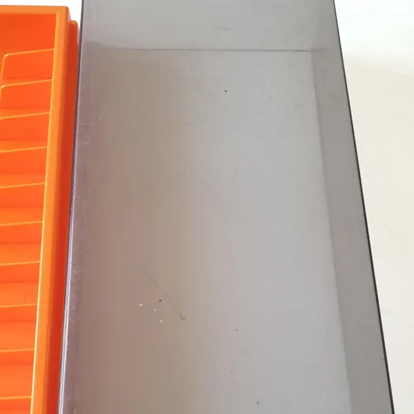 Rangement cassette audio vintage orange – Image 6