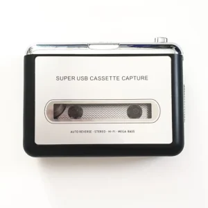 photo baladeur cassette convertisseur mp3 vu du dessus en plan serré